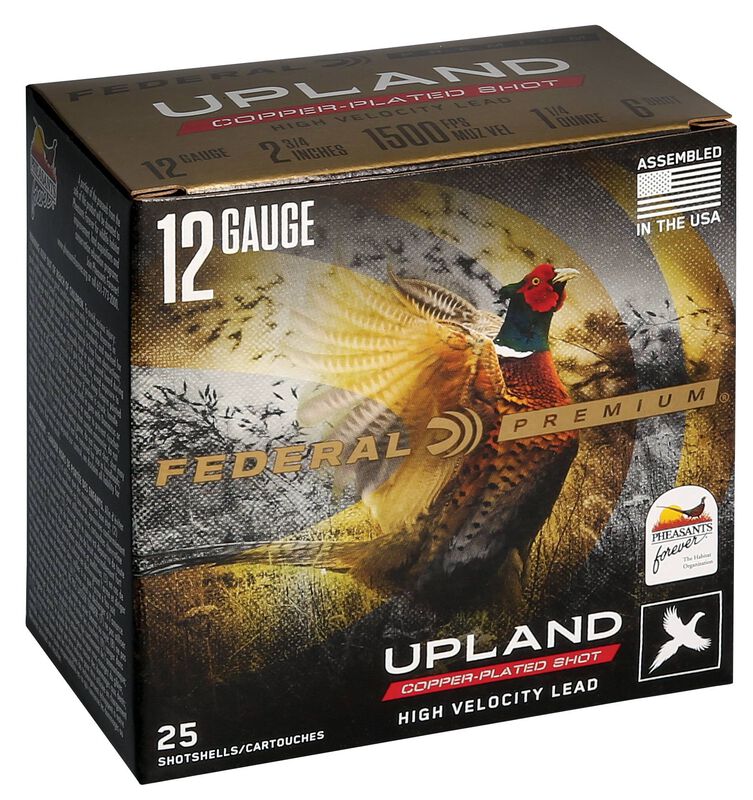 Upland Pheasants Forever High Velocity, 12 Gauge, 6 Shot, 2-3/4 in, 1 1/4 oz, 1500 fps