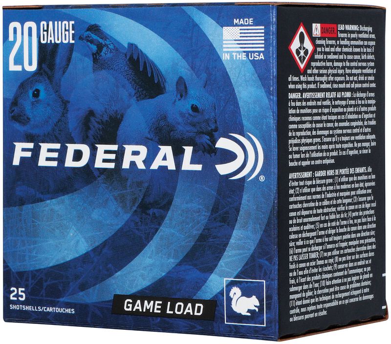 Game Load Upland, 20 Gauge, 8 Shot, 2-3/4 in, 7/8 oz, 1210 fps