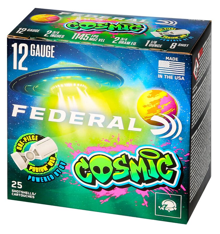 Cosmic, 12 Gauge, 8 Shot, 2-3/4 in, 1 1/8 oz, 1145 fps
