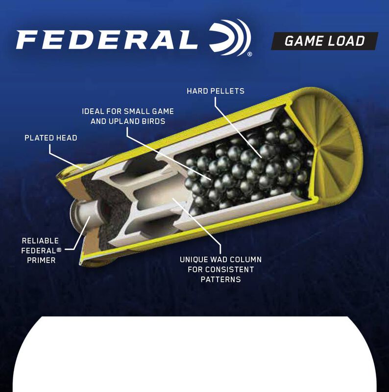 Game Load Upland, 20 Gauge, 6 Shot, 2-3/4 in, 7/8 oz, 1210 fps