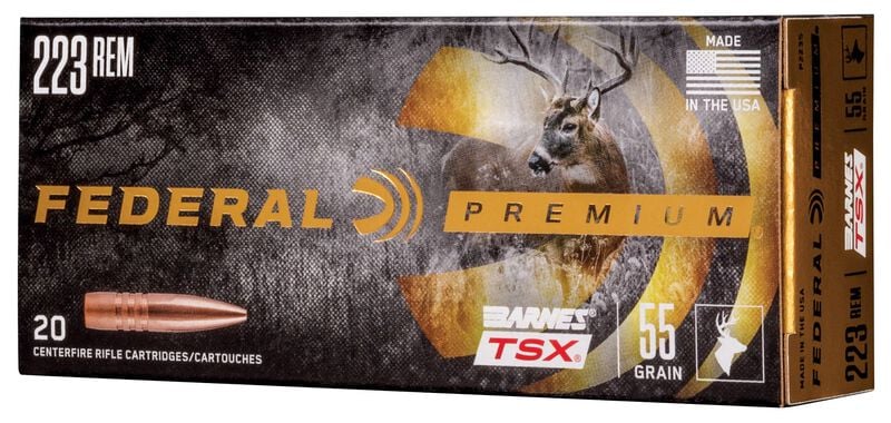 Barnes TSX, 223 Rem, 55 Grain, Barnes Triple-Shock X Bullet (TSX), 3200 fps