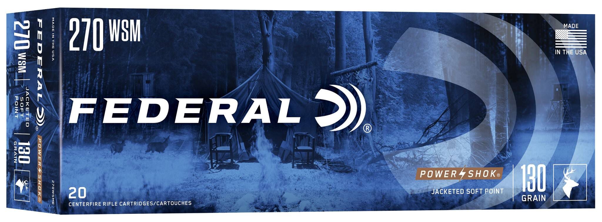 Federal 270 WSM 130gr JSP – Proven 270 WSM Hunting Ammo, 3250 fps, 20 Rounds 2 Federal 270 WSM 130gr JSP – Proven 270 WSM Hunting Ammo, 3250 fps, 20 Rounds - Image 2