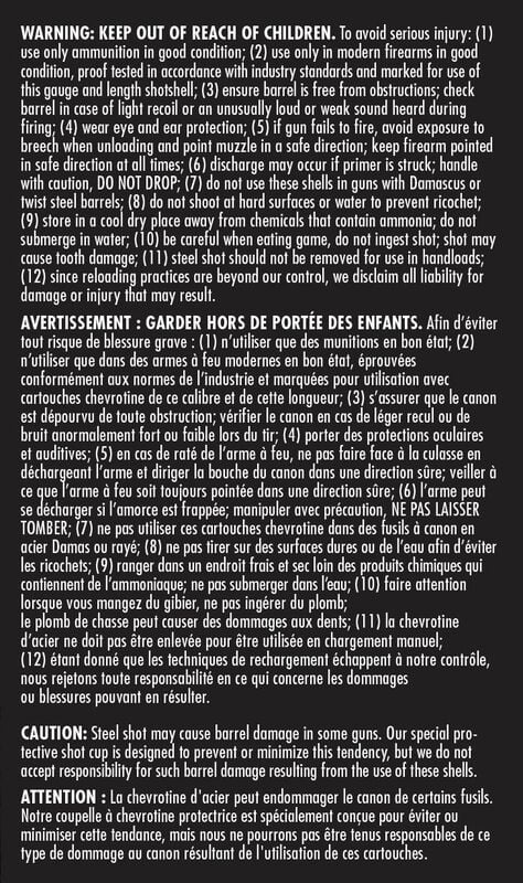 Upland Steel, 12 Gauge, 7.5 Shot, 2-3/4 in, 1 oz, 1375 fps