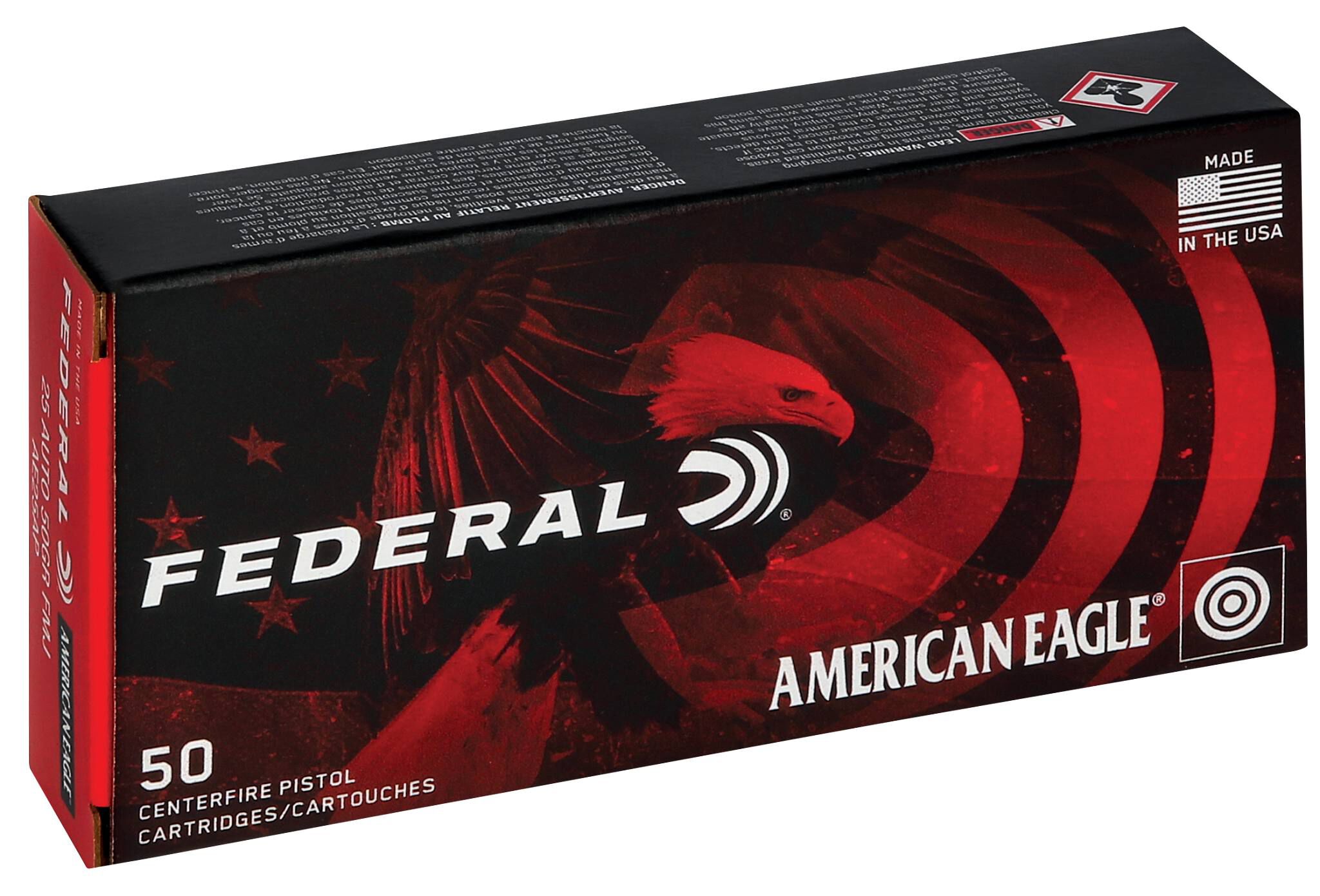 Federal 25 ACP 50gr FMJ – Reliable .25 ACP Range Ammo, 760 fps, 50 Rounds 2 Federal 25 ACP 50gr FMJ – Reliable .25 ACP Range Ammo, 760 fps, 50 Rounds - Image 2