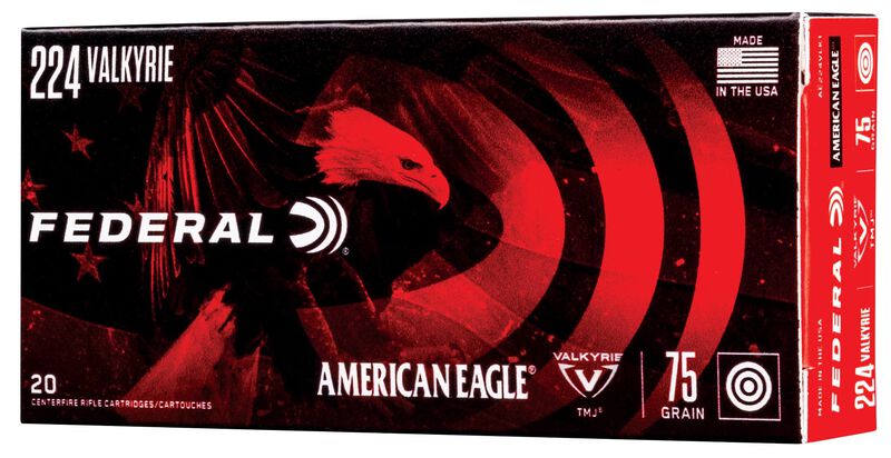 American Eagle Rifle, 224 Valkyrie, 75 Grain, Full Metal Jacket, 3000 fps