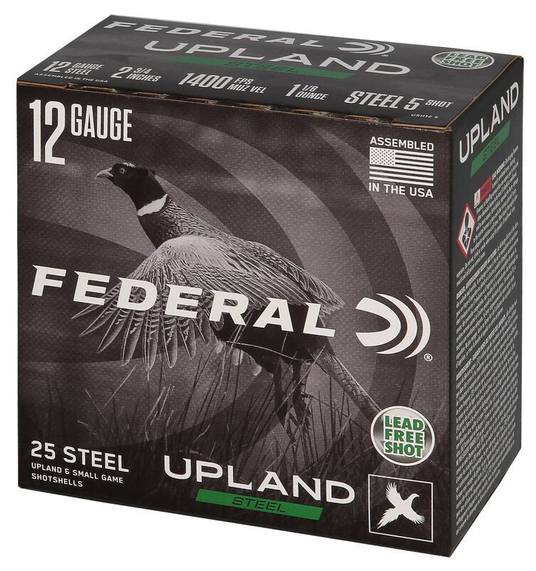 Upland Steel, 12 Gauge, 5 Shot, 2-3/4 in, 1 1/8 oz, 1400 fps