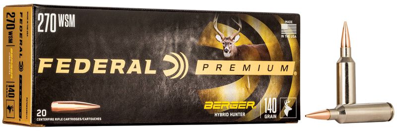Berger Hybrid Hunter, 270 WSM, 140 Grain, Berger Hybrid, 3200 fps