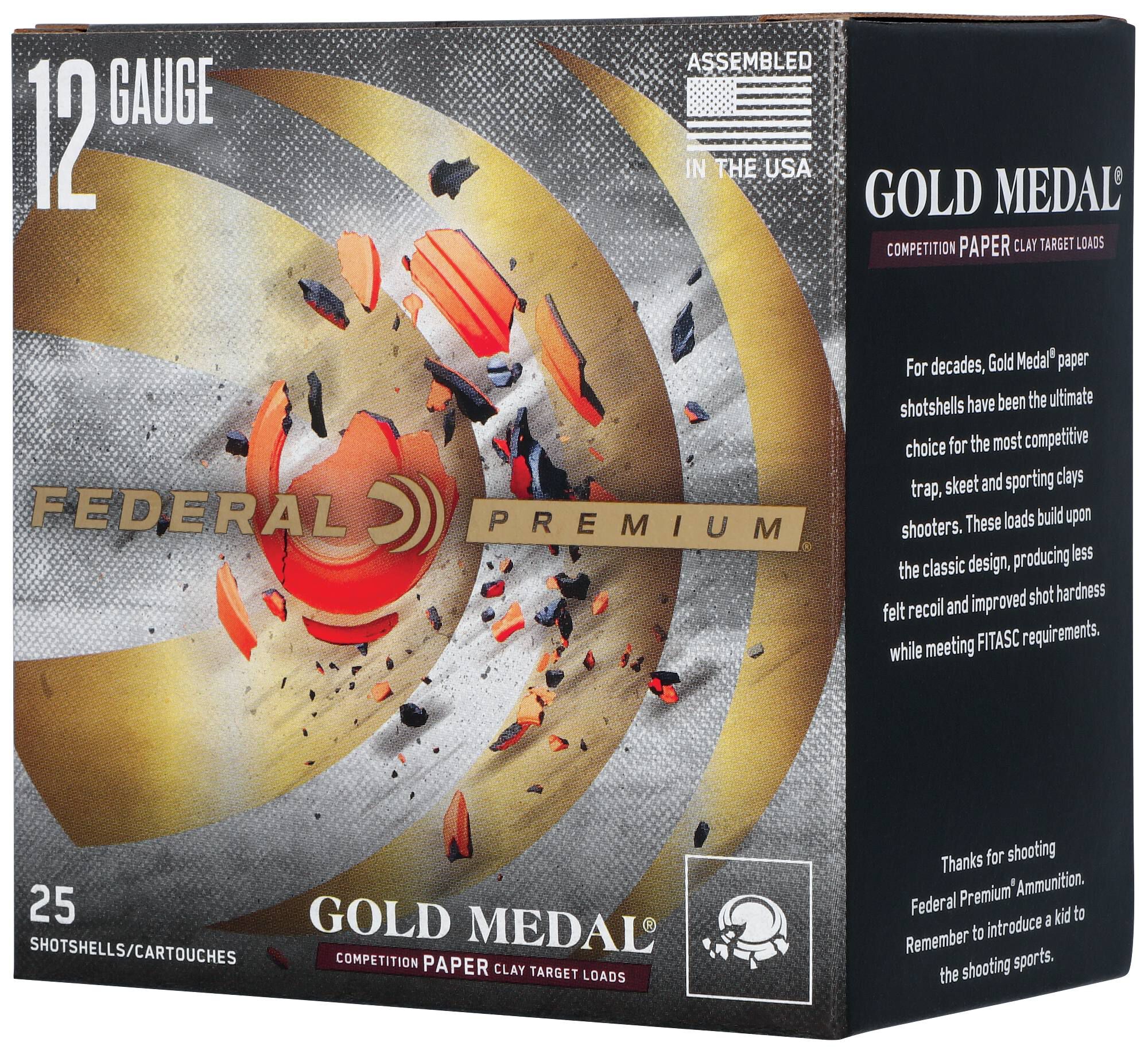Federal Gold Medal Paper 12ga Trap Load – Superb Paper Hull #7.5 Shells, 25 Rounds - Image 2