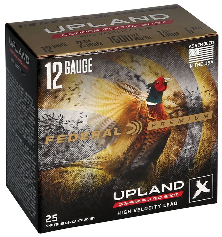 Upland High Velocity, 12 Gauge, 5 Shot, 2-3/4 in, 1 3/8 oz, 1500 fps