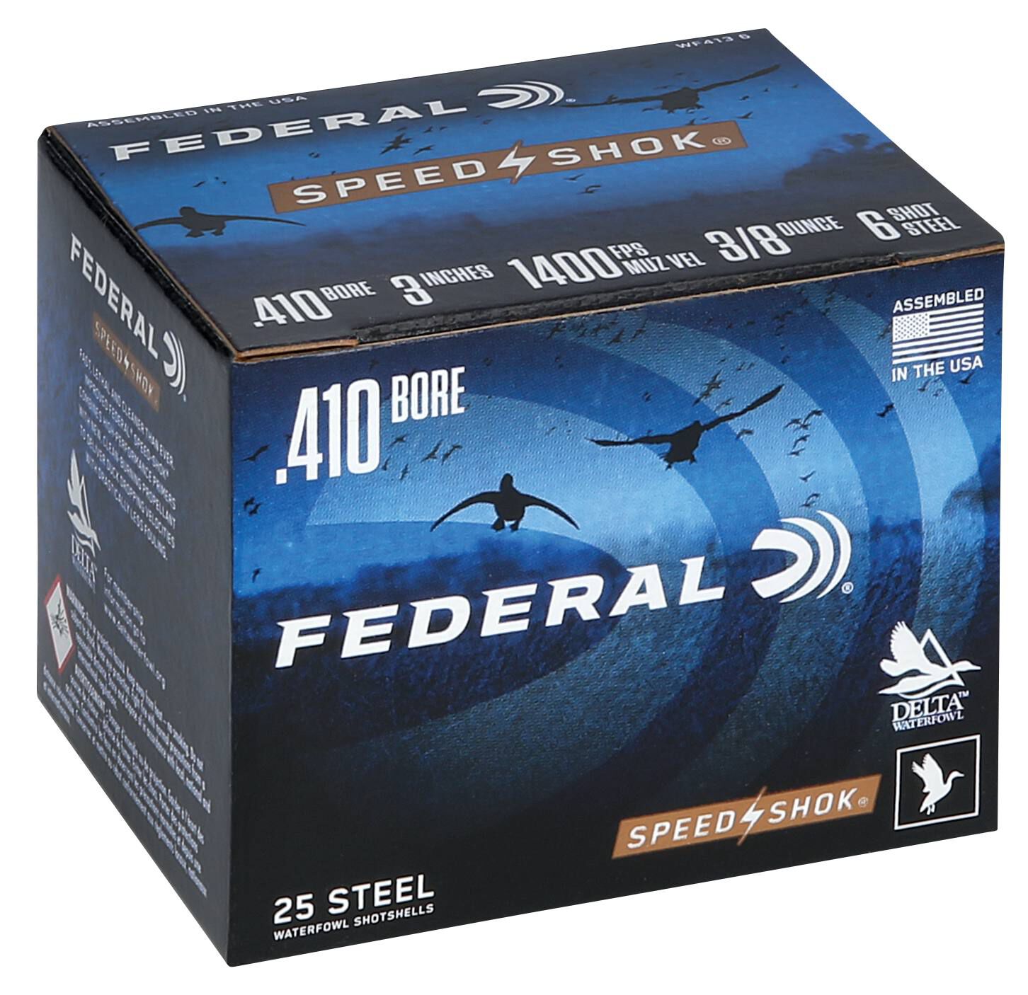 Federal Speed-Shok Steel 410 WF4136 3in 3/8oz #6 – Fast Clean-Burning Duck Load, 25 Rounds 3 Federal Speed-Shok Steel 410 WF4136 3in 3/8oz #6 – Fast Clean-Burning Duck Load, 25 Rounds - Image 3