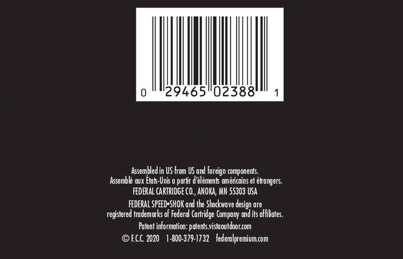 Speed-Shok, 12 Gauge, 2 Shot, 3 in, 1 1/8 oz, 1550 fps