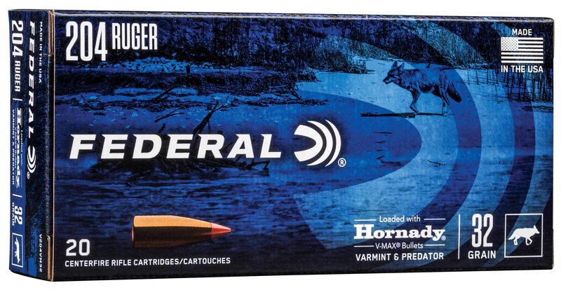 Varmint &amp; Predator, 204 Ruger, 32 Grain, Hornady&reg; V-Max&reg;, 4100 fps