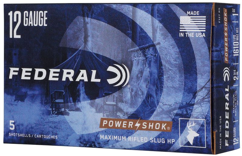 Power-Shok Rifled Slug, 12 Gauge, 438 Grain, 2-3/4 in, 1610 fps