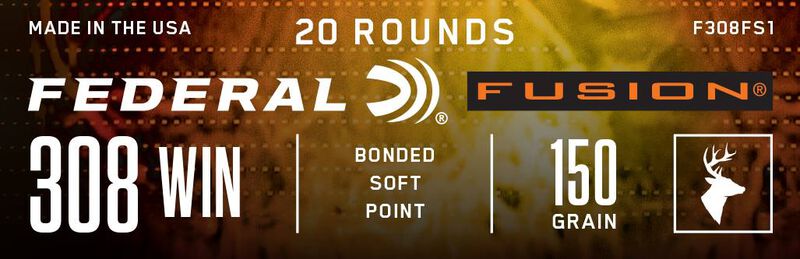 Fusion Rifle, 308 Win, 150 Grain, Fusion Soft Point, 2820 fps