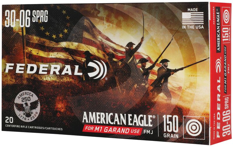 250th Anniversary USA Rifle, 30-06 Springfield, 150 Grain, Full Metal Jacket, 2740 fps