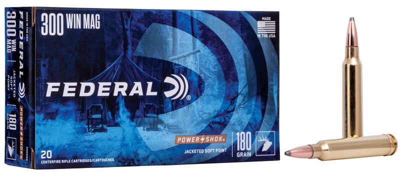 Power-Shok Rifle, 300 Win Mag, 180 Grain, Jacketed Soft Point, 2960 fps