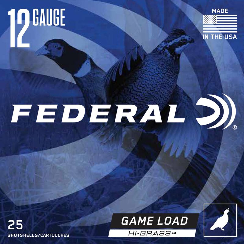 Game Load Upland Hi-Brass, 12 Gauge, 5 Shot, 2-3/4 in, 1 1/4 oz, 1330 fps