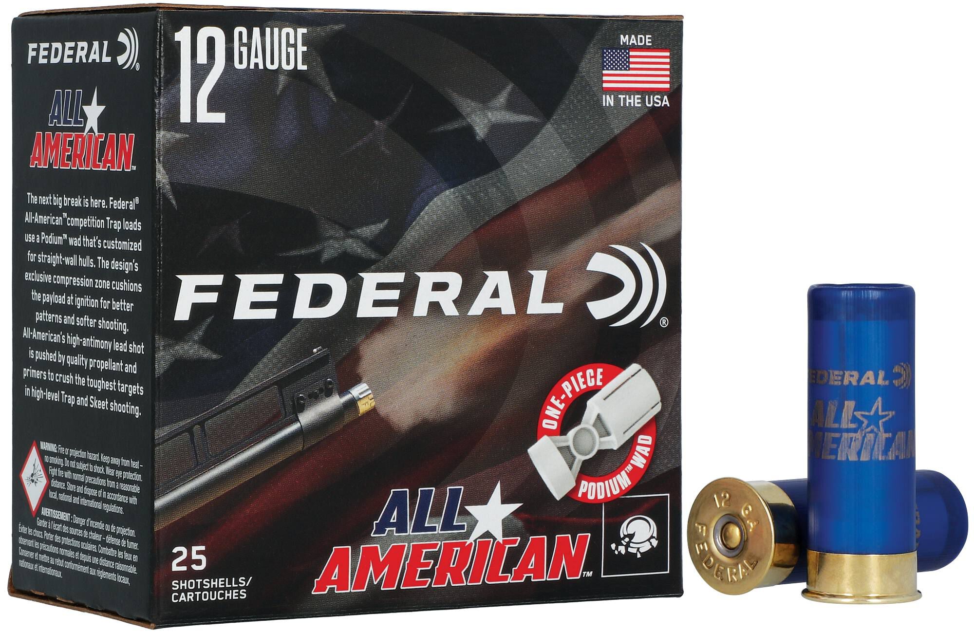 Federal All American 12ga 1200 fps 7.5 Shot 1-1/8 oz - Proven 25 Round Box