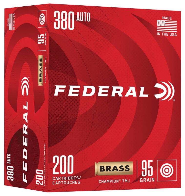 Champion Training, 380 Auto, 95 Grain, Full Metal Jacket, 980 fps