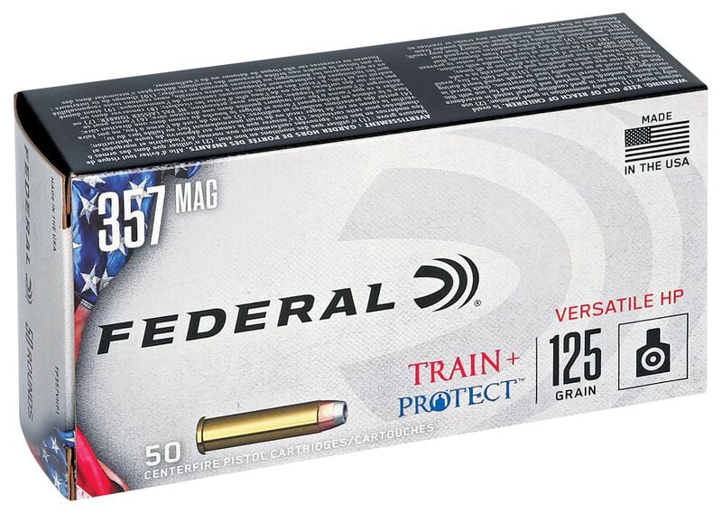 Train + Protect, 357 Magnum, 125 Grain, Versatile Hollow Point, 1440 fps