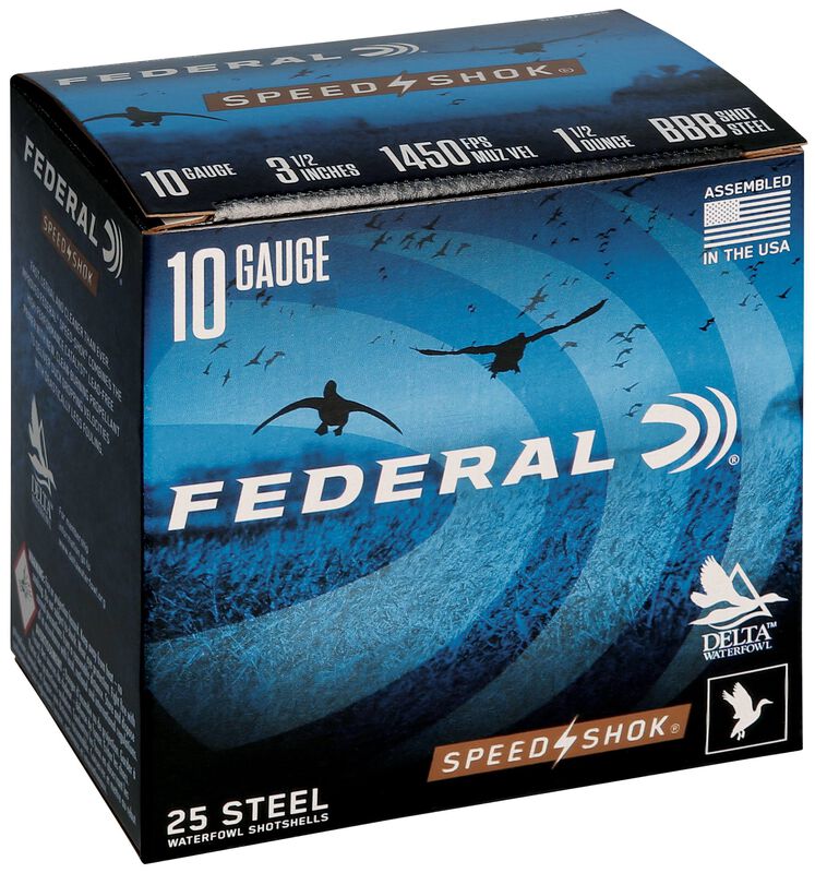 Speed-Shok, 10 Gauge, BBB Shot, 3-1/2 in, 1 1/2 oz, 1450 fps
