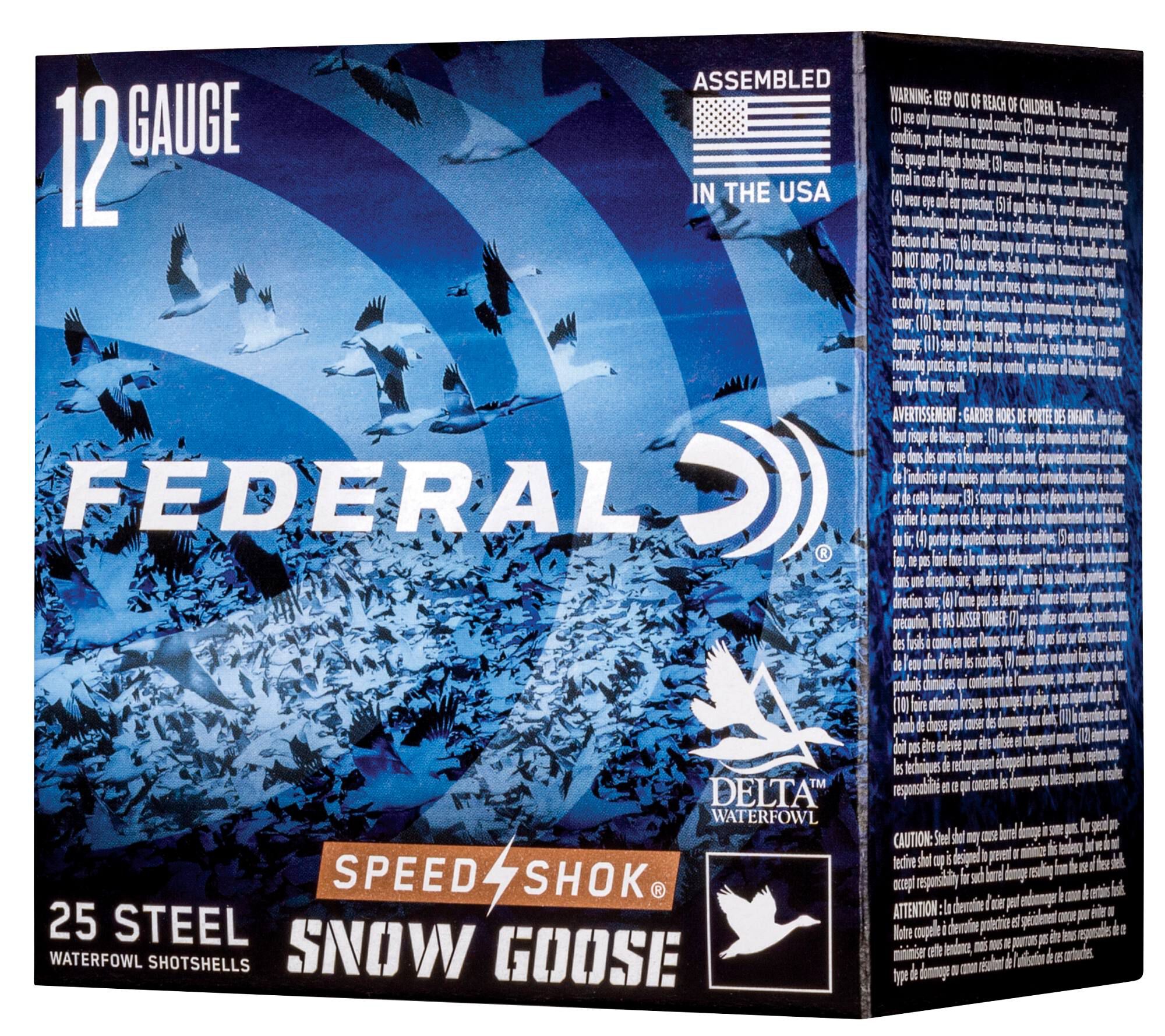 Federal Speed-Shok Steel Snow Goose 12ga WF142SGBB 3in 1-1/4oz BB – Hard-Hitting Snow Goose Load, 25 Rounds 3 Federal Speed-Shok Steel Snow Goose 12ga WF142SGBB 3in 1-1/4oz BB – Hard-Hitting Snow Goose Load, 25 Rounds - Image 3