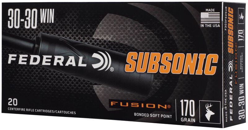 Federal Subsonic, 30-30 Win, 170 Grain, Fusion Soft Point, 1000 fps