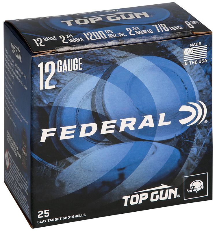 Top Gun, 12 Gauge, 8 Shot, 2-3/4 in, 7/8 oz, 1200 fps