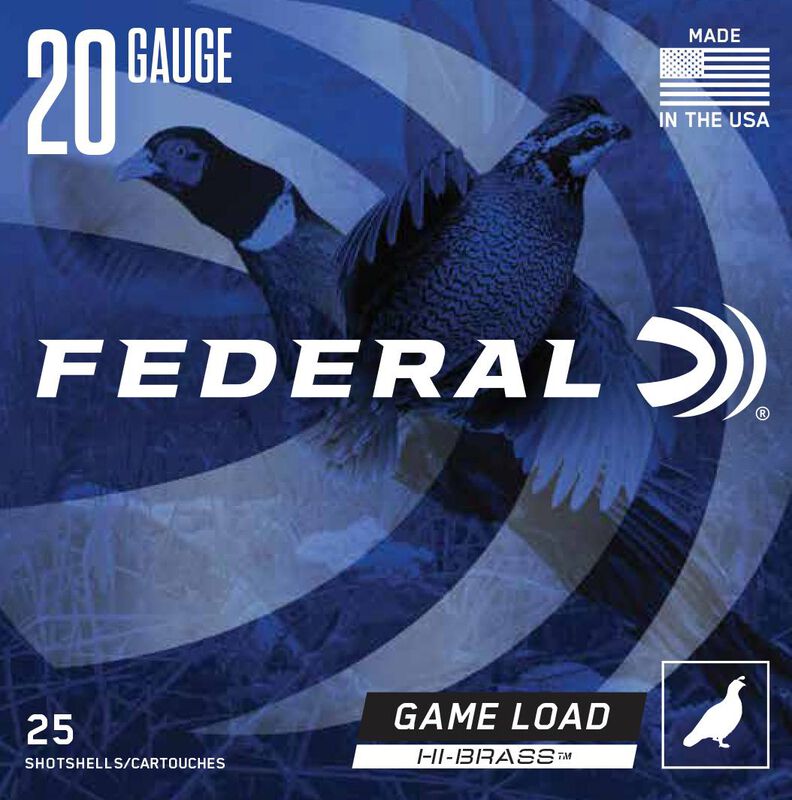 Game Load Upland Hi-Brass, 20 Gauge, 6 Shot, 2-3/4 in, 1 oz, 1220 fps