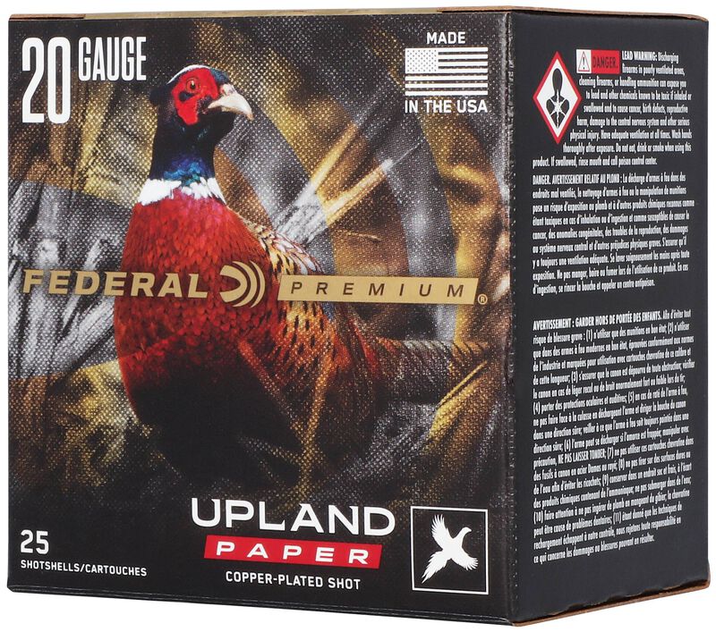 Upland Paper, 20 Gauge, 5 Shot, 2-3/4 in, 1 oz, 1250 fps
