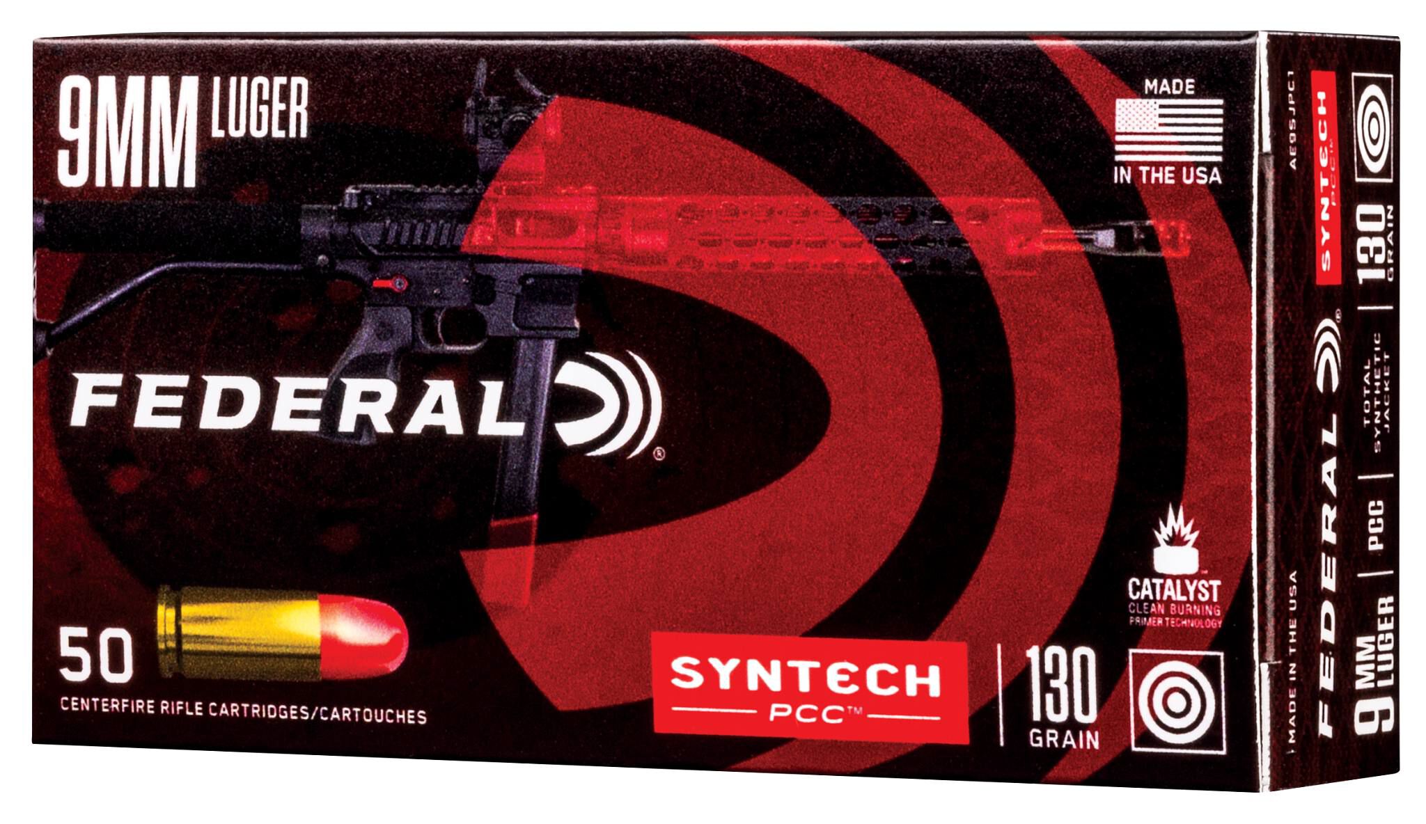 Federal 9mm 130gr Syntech PCC – Reliable 9mm Luger Range Ammo, 1140 fps, 50 Rounds 3 Federal 9mm 130gr Syntech PCC – Reliable 9mm Luger Range Ammo, 1140 fps, 50 Rounds - Image 3