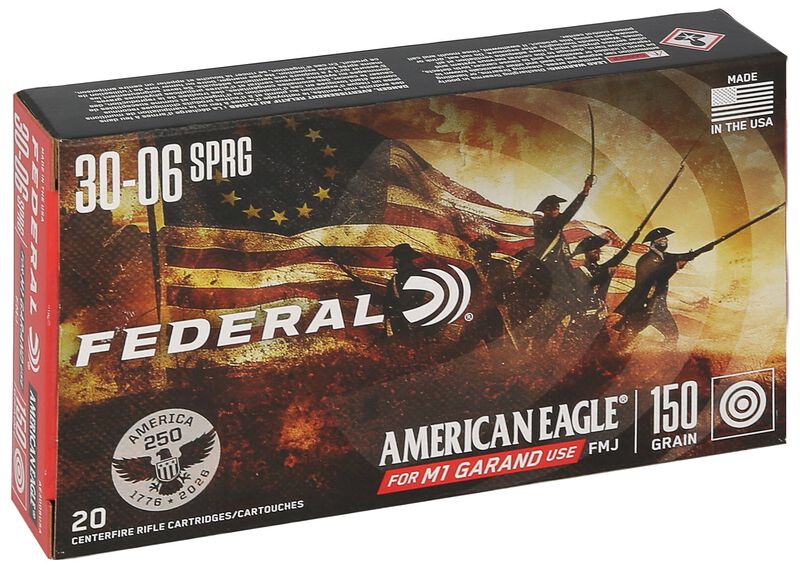 250th Anniversary USA Rifle, 30-06 Springfield, 150 Grain, Full Metal Jacket, 2740 fps