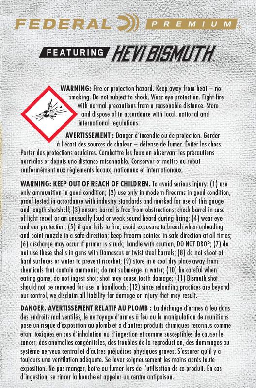 Premium HEVI-Bismuth, 16 Gauge, 4 Shot, 2-3/4 in, 1 oz, 1400 fps