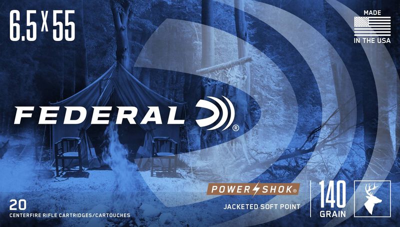 Power-Shok Rifle, 6.5x55 Swedish, 140 Grain, Jacketed Soft Point, 2650 fps