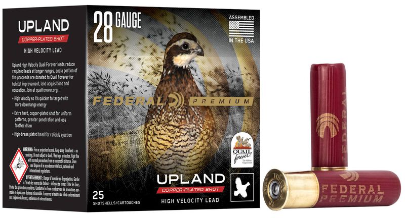 Upland Quail Forever High Velocity, 28 Gauge, 7.5 Shot, 2-3/4 in, 3/4 oz, 1295 fps