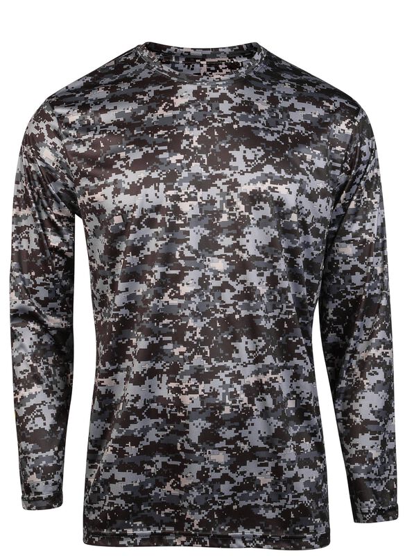 Federal XT Performance L/S T-Shirt Black Camo, Black Camo, Small