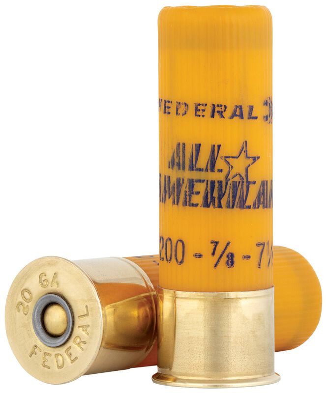 All-American, 20 Gauge, 7.5 Shot, 2-3/4 in, 7/8 oz, 1200 fps