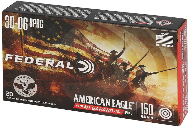 250th Anniversary USA Rifle, 30-06 Springfield, 150 Grain, Full Metal Jacket, 2740 fps