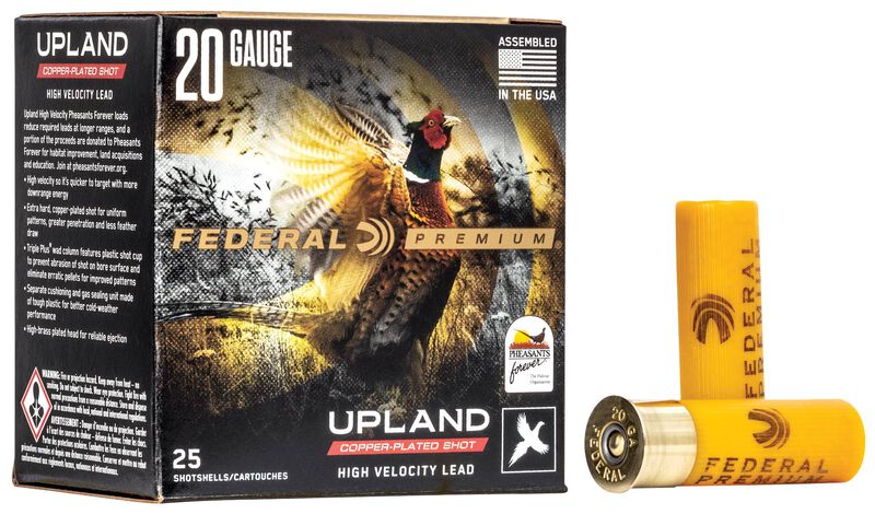 Upland Pheasants Forever High Velocity, 20 Gauge, 6 Shot, 2-3/4 in, 1 oz, 1350 fps