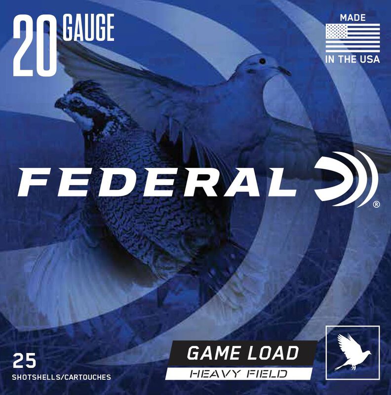 Game Load Upland Heavy Field, 20 Gauge, 6 Shot, 2-3/4 in, 1 oz, 1165 fps