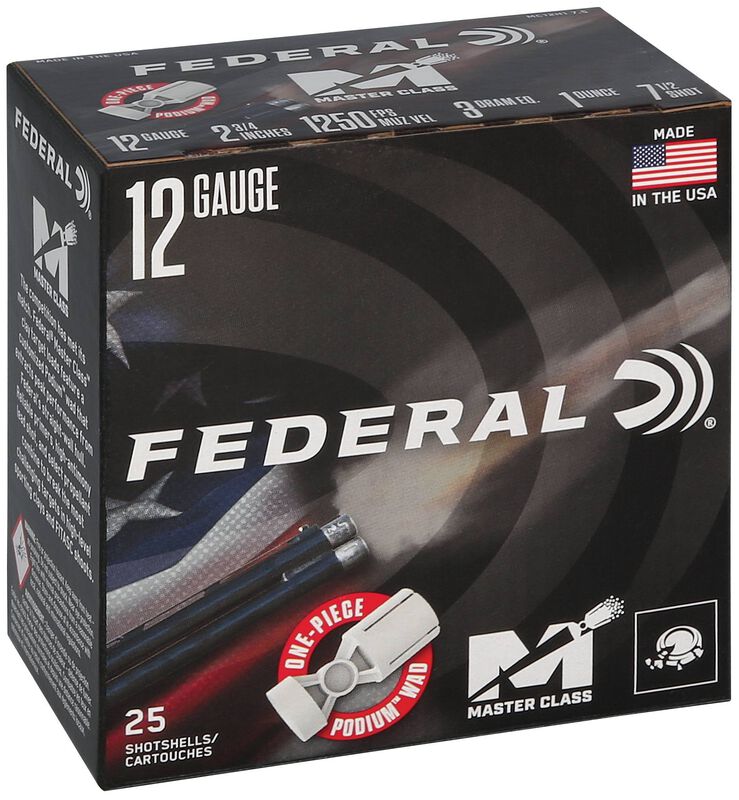 Master Class, 12 Gauge, 7.5 Shot, 2-3/4 in, 1 oz, 1250 fps