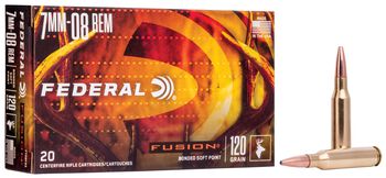 Fusion Rifle, 7mm-08 Rem, 120 Grain, Fusion Soft Point, 3000 fps