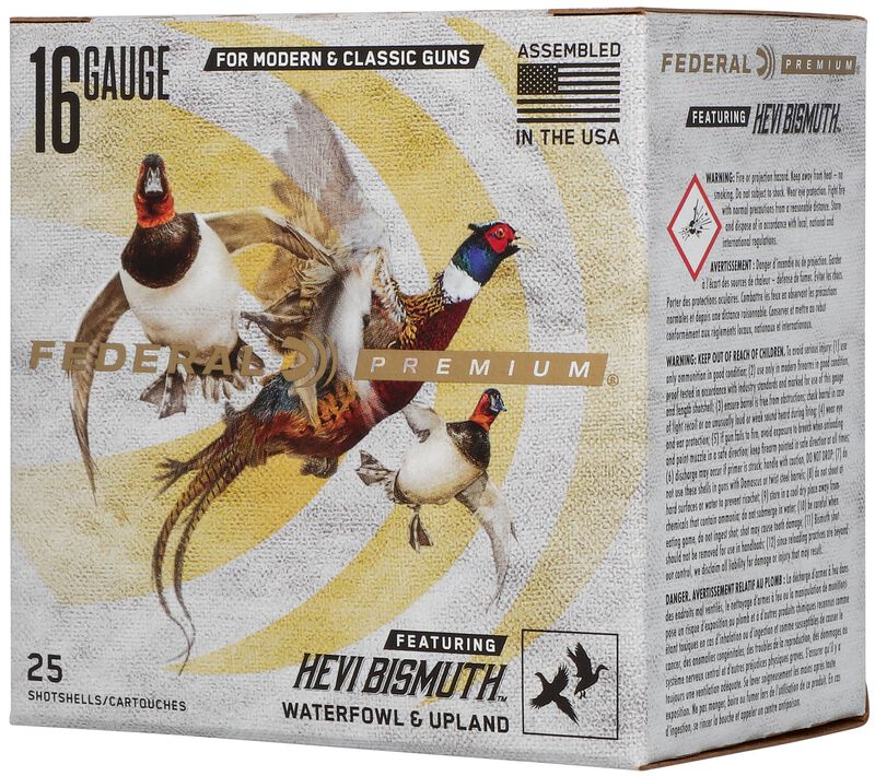 Premium HEVI-Bismuth, 16 Gauge, 5 Shot, 2-3/4 in, 1 oz, 1400 fps