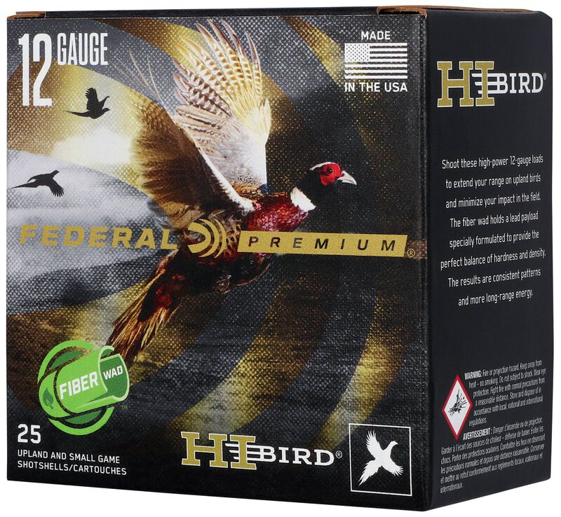 Hi-Bird Fiber Wad, 12 Gauge, 5 Shot, 2-3/4 in, 1 1/4 oz, 1330 fps