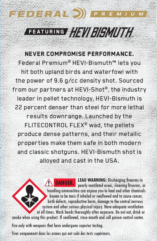 Premium HEVI-Bismuth, 16 Gauge, 4 Shot, 2-3/4 in, 1 oz, 1400 fps