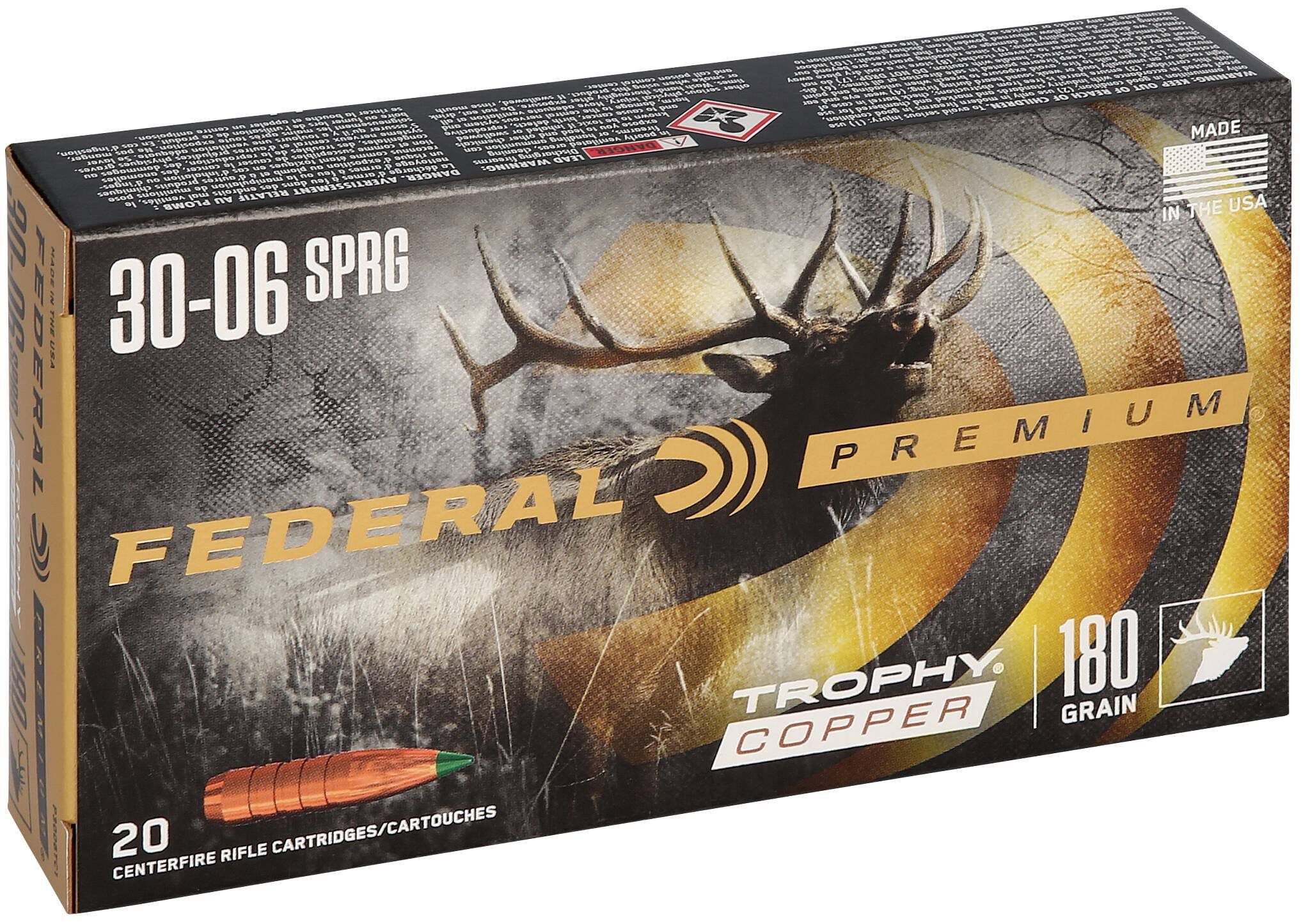 Federal 30-06 180gr Trophy Copper – Lead-Free Long-Range Elk Ammo, 20 Rounds 3 Federal 30-06 180gr Trophy Copper – Lead-Free Long-Range Elk Ammo, 20 Rounds - Image 3