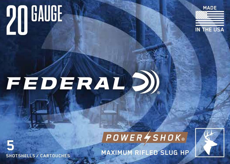 Power-Shok Rifled Slug, 20 Gauge, 328 Grain, 2-3/4 in, 1600 fps