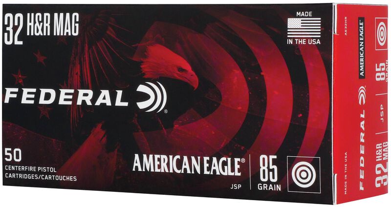 American Eagle Handgun, 32 H&amp;R Magnum, 85 Grain, Jacketed Soft Point, 975 fps