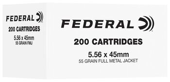 Federal Training, 5.56x45mm, 55 Grain, Full Metal Jacket Boat-Tail, 3165 fps