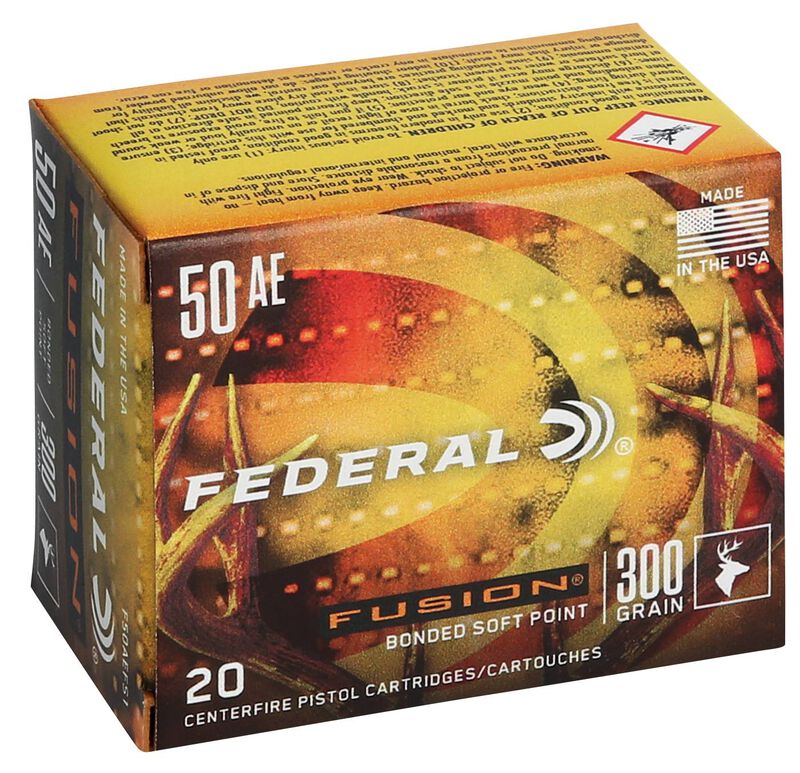 Fusion Handgun, 50 Action Express, 300 Grain, Fusion Soft Point, 1550 fps